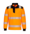 Hochsichtbare PW3 Sweatjacke mit elastischen Ärmeln unisex mit Reißverschluss PORTWEST PW326