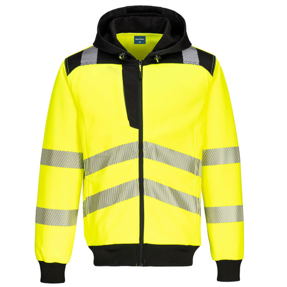 Dynamischer bicolor + fluoreszierender Kapuzenpullover mit HiVisTex Pro reflektierender Borte PORTWEST PW327