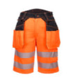 Bermudas de alta visibilidade bicolor com bolsos de pistoleiro e fitas refletoras PORTWEST PW343
