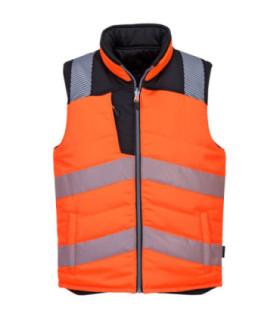 Chaleco de calor reversible de alta visibilidad de polialgodón relleno grueso PORTWEST PW374