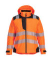 Jaqueta de alta visibilidade PW3 Rain impermeável e respirável A. V com capuz PORTWEST PW389