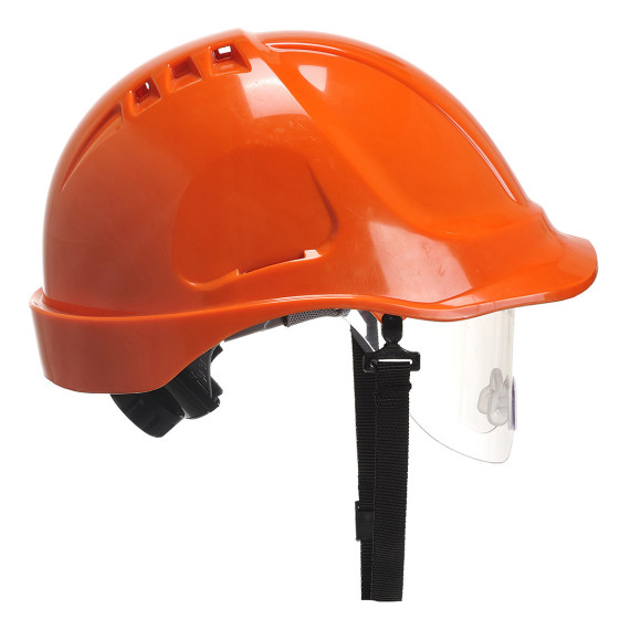 Casque ventilé ajustable avec jugulaire et visière Endurance PORTWEST PW55