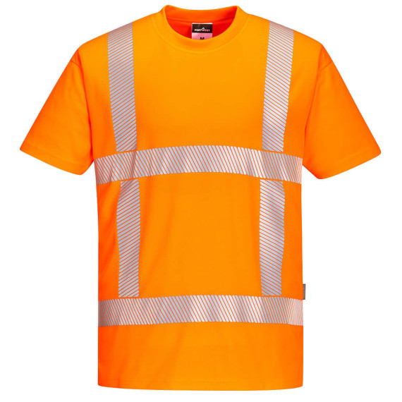 Camiseta RWS respirável de alta visibilidade com fita segmentada termo-soldada PORTWEST R413