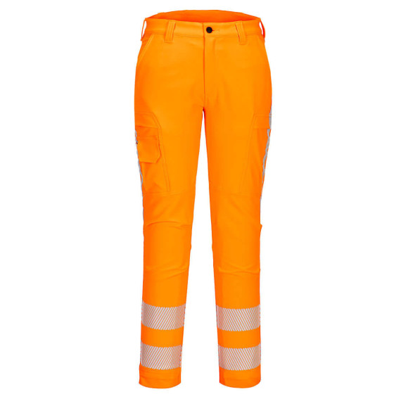 Pantalão de trabalho RWS Stretch laranja com fitas refletoras PORTWEST R440