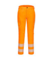 Arbeits Hose RWS Stretch orange mit reflektierenden Streifen PORTWEST R440