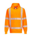 Sudadera casual de trabalho laranja com capuz e fitas refletoras PORTWEST R477