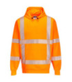 Sudadera con capucha naranja RWS de alta visibilidad con tejido de punto y cintas reflectantes PORTWEST R477
