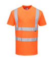 Camiseta Hi-Vis S/S de tecido de malha cor laranja e fitas refletoras RIS 3279 PORTWEST RT23