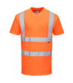 Camiseta Hi-Vis S/S de tejido de punto color naranja y cintas reflectantes RIS 3279 PORTWEST RT23