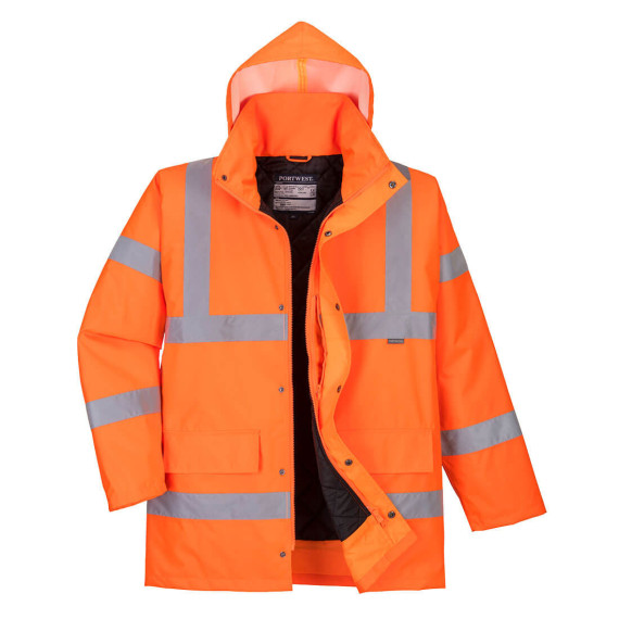 Parka de alta visibilidade Traffic proteção contra o frio laranja flúor PORTWEST RT30