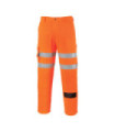 Pantalón Combat naranja flúor de alta visibilidad para ferrocarriles hechura regular PORTWEST RT46