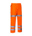 Pantalones Combat de alta-visibilidad de 3 bandas de cinta reflectante, cintura elástica PORTWEST RT49