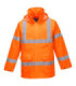 Hochsichtbare Lite Traffic Parka mit selbstklebendem Verschluss gegen Regen in Fluoreszierend PORTWEST S160