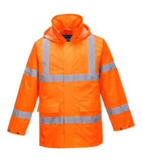 Parka de alta visibilidade Lite Traffic com fecho autoadherente contra aguaceiros flúor PORTWEST S160