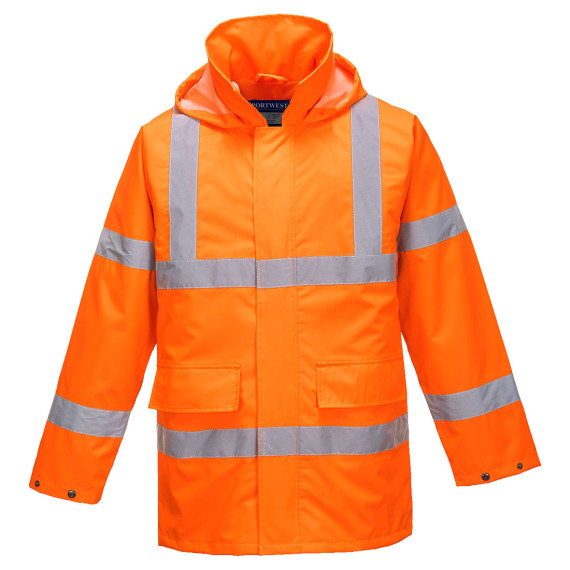 Parka de alta visibilidade Lite Traffic com fecho autoadherente contra aguaceiros flúor PORTWEST S160