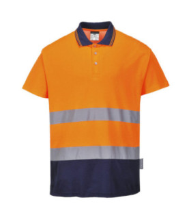 Bicolor Polo Baumwolle Komfort aus atmungsaktivem Material mit kontrastierendem Kragen PORTWEST S174