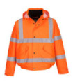 Cazadora de inverno Hi-Vis impermeável com capuz e fitas refletoras PORTWEST S463