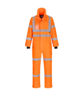 Buzo Estremo color arancione con nastri riflettenti, impermeabile e traspirante PORTWEST S593