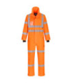 Buzo Extremo color naranja cintas reflectantes, impermeable y transpirable PORTWEST S593