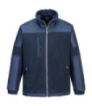Work fleece with contrasting silver zipper Navy Blue PORTWEST S665