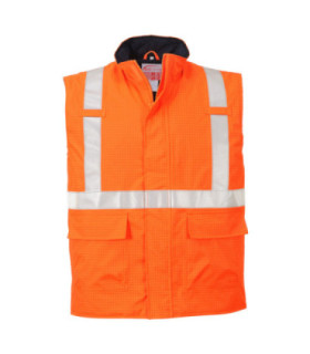 High visibility multifunctional flame-resistant and anti-static vest Bizflame Rain PORTWEST S776