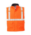 High visibility flame-resistant and anti-static multifunctional vest Bizflame Rain PORTWEST S776