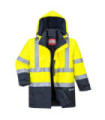 High visibility multi-protection jacket Bizflame Rain EN 343 and EN ISO 14116 PORTWEST