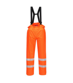 Pantaloni ad alta visibilità fluo ignifughi e antistatici Bizflame Rain senza fodera PORTWEST S780