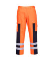 Pantalón naranja flúor Ballistic bolsillos tipo cargo y cinta reflectante PORTWEST S919