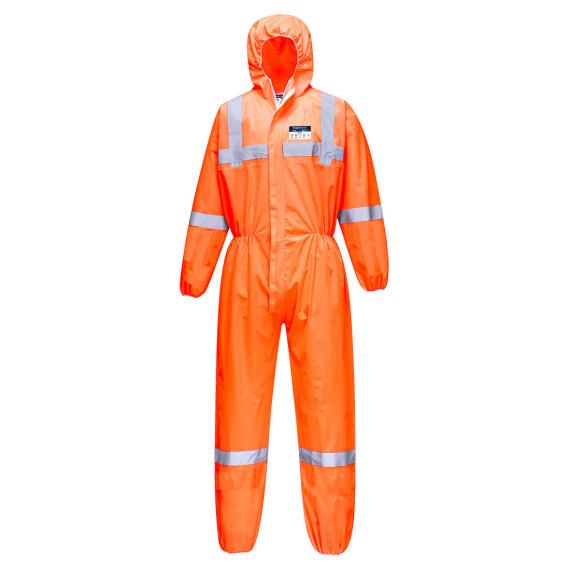 Atmungsaktive Arbeitskleidung VisTex SMS Typ 5/6 antistatisch orange PORTWEST ST36