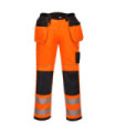 Pantaloni da lavoro Holster PW3 a tiro regolare in policottone con nastro riflettente PORTWEST T501