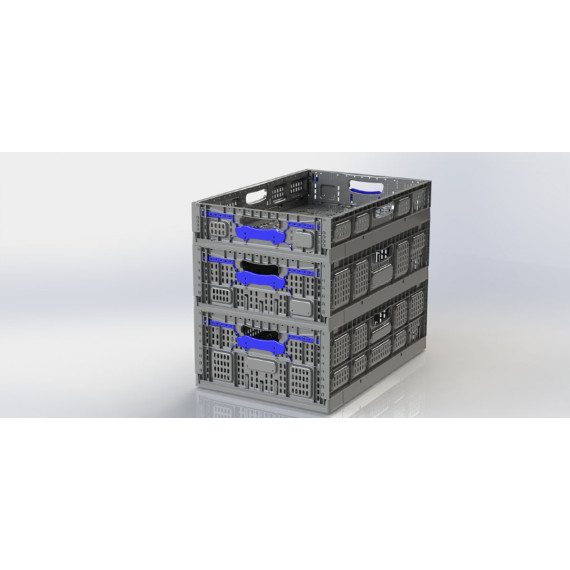 Caixa dobrável e empilhável NE 6417 Denox Quality Alimentar- FAMESA SKRC