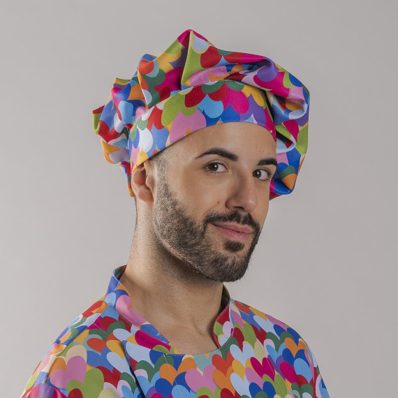 Cappello grande cuoco cuore unisex, tessuto