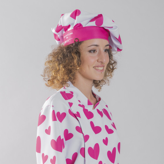 Unisex adjustable chef hat with velcro, BARI fabric 100% POLYESTER AGATHA 400011