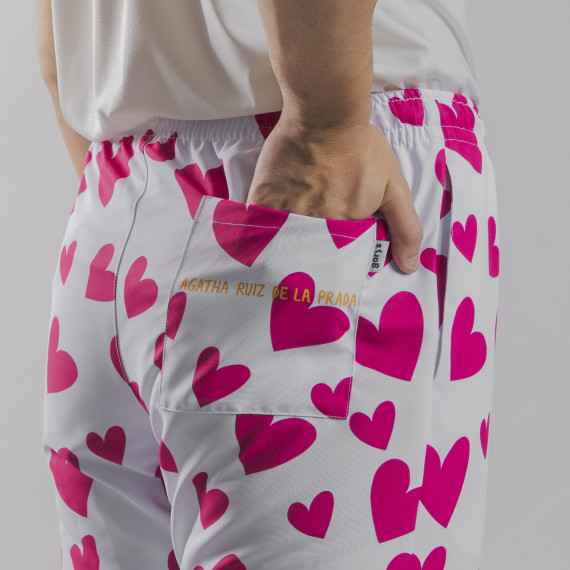 Pantaloni unisex con cordino AGATHA stampati Cuore Rosa e Messicano AGATHA UNIFORMI GARY'S 700053