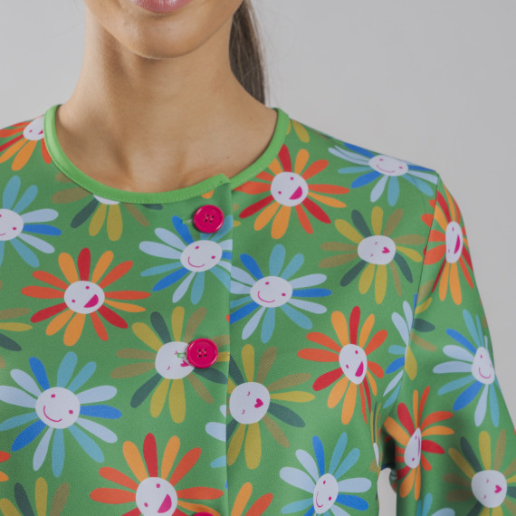 Bata mujer piropo de Agatha Ruiz de la Prada bolsillo con forma de corazón, tejido sarga UNIFORMES GARY'S 500021