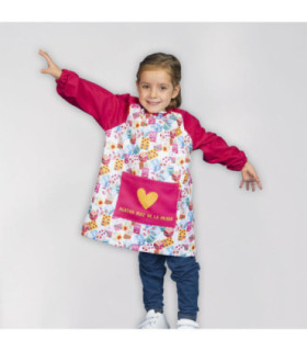 Babi Spiel mit zentraler Tasche bestickt in flachem Stoff Fucsia Agatha UNIFORMEN GARY'S 300018