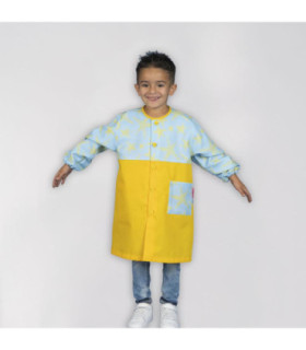 Babi lucero Agatha with front closure and yellow stars in twill fabric UNIFORMS GARY'S 300017