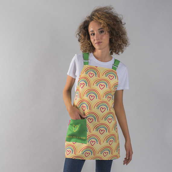 Casula com design de arco de Agatha Ruíz de la Prada com avental ajustável em tecido plano UNIFORMES GARY'S 200042