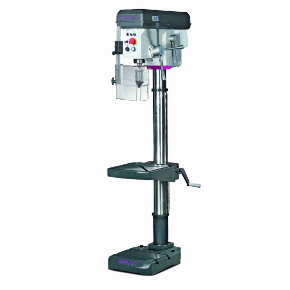 Trapano a colonna con schermo di sicurezza Opti 400V B28H OPTIMUM