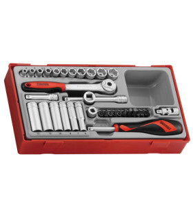 1/4" 6-point socket wrench set TT1, 35 pieces TENGTOOLS