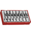Set di chiavi a bussola esagonali da 1/2" TT1, 16 pezzi DIN 7422 TENGTOOLS