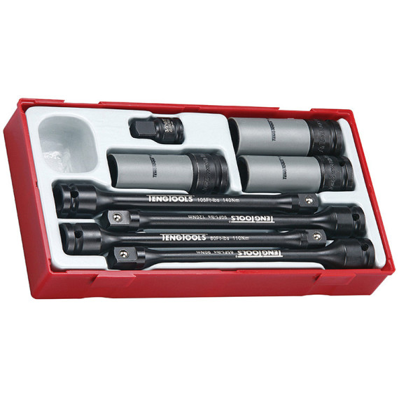 Juego de barras de torsión y tuercas de rueda de 1/2" TT1 (8 piezas) TENGTOOLS