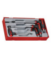 Hexagonal ball-end key set with T-handle TT1, 7 pieces TENGTOOLS