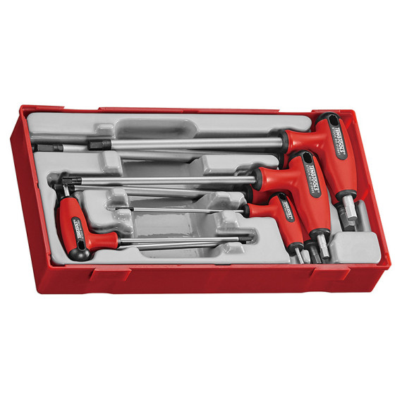 Hexagonal ball-end key set with T-handle TT1, 7 pieces TTXHEX7S TENGTOOLS