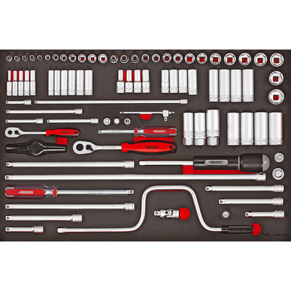 1/4" und 3/8" Steckschlüsselsatz FOAM4X4 86 Teile TENGTOOLS