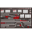 1/4" and 3/8" socket set FOAM4X4 86 pieces TENGTOOLS
