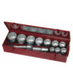 1" Socket Wrench Set with 12 Points, 15 Pieces M1115MM TENG TOOLS