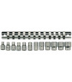 Set di bicchieri con clip per prese 1/4" 6 punti 12 pezzi M1412 TENG TOOLS