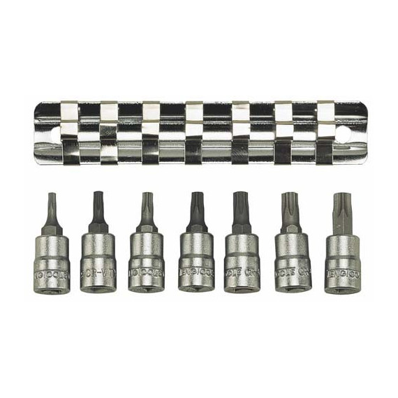 Jogo de trilhos com clipe para dados 1/4" 8 peças M1408TX TENG TOOLS